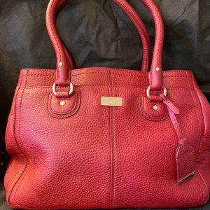 Cole Haan Red Leather (pebbled) Handbag